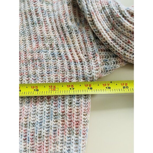 American Rag Cie Womens Size XS V-Neck Twist Back Pullover Sweater Pink Marled - Picture 6 of 7